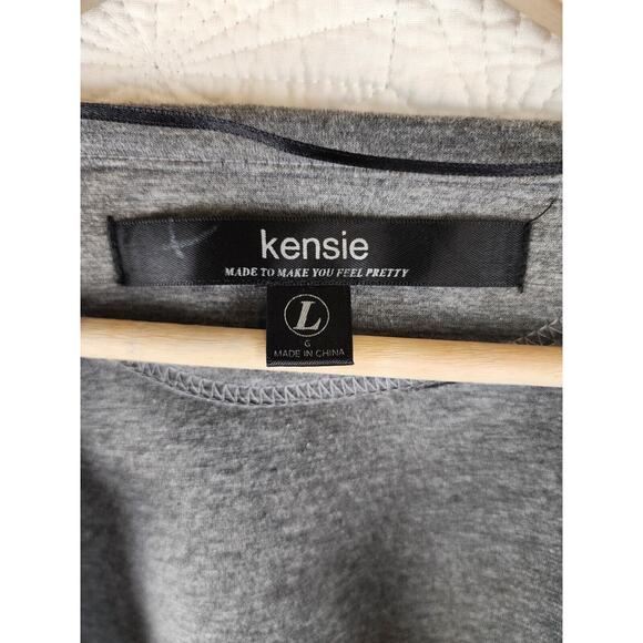 Kensie Womens Knit Jacket Pockets No Closure Heather Gray Size Large - Picture 3 of 7